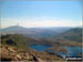 Carnedd Moel Siabod (left, distance) and Llyn Llydaw from the top of Crib Goch