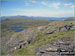 The Carneddau & Carnedd Moel Siabod (on horizon), Moel Penamnen (left) and Llyn Newydd & Llyn Bowydd (mid distance ) from Manod Mawr (North Top)