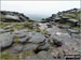 The River Kinder flowing towards the waterfall at Kinder Downfall on the Kinder Scout Plateau