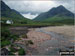 Stob Coire Raineach (Buachaille Etive Beag), Lagangarbh Cottage and The River Coupall from Altnafeadh