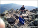 My husband and baby girl on top of Foel-goch