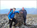 Nick & Gerry on a windy day at Scafell Pike summit