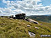 Rocks on Featherbed Moss (Howden Edge) with Lost Lad and Back Tor (Derwent Edge) in the background