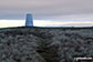 The trig point on the summit of The Calf