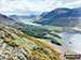 Fleetwith Pike and Haystacks at the end of Buttermere, with the Buttermere Fells - High Crag, High Stile and Red Pike (Buttermere) - from Rannerdale Knotts