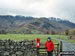 The Band (centre) with Crinkle Crags (left) and Bow Fell (Bowfell) (right) beyond from Great Langdale