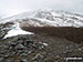 Skiddaw in the snow from Bakestall summit cairn