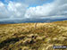 Post marking the summit of Cribin Fawr