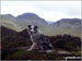 Our new addition Neela ( 1st time in the Lakes) on Hay Stacks (Haystacks) with Green Gable (left), Windy Gap, Great Gable and Kirk Fell (right) very clear in the background