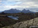 The mountains of Rhum from the summit of An Sgurr (Eigg)