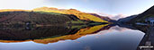 Craig Cwm Amarch above a flat calm Tal-y-llyn Lake (Llyn Mwyngil) from Tal-y-llyn