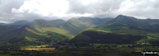 *Cat Bells (Catbells) (left), Causey Pike (centre), Grisedale Pike (right) and Braithwaite (foreground) from Doups