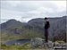 My son Patrick climbing Y Garn (Glyderau) with Tryfan (left) and Glyder Fach (right) in the background