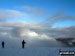 Leaving A' Mharconaich summit on a good winters day