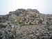 Haycock summit cairn during a break in the mist