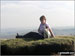 My wife and Billy the dog on Grindslow Knoll (Kinder Scout)