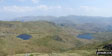 *Codale Tarn (left) and Easedale Tarn from the Blea Rigg ridge with Helvellyn (left), Seat Sandal (centre) and Fairfield (right) on the horizon