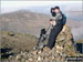 Lesley and the 2 Cocker Spaniels, Millie and Monty, on Helvellyn in November 2011